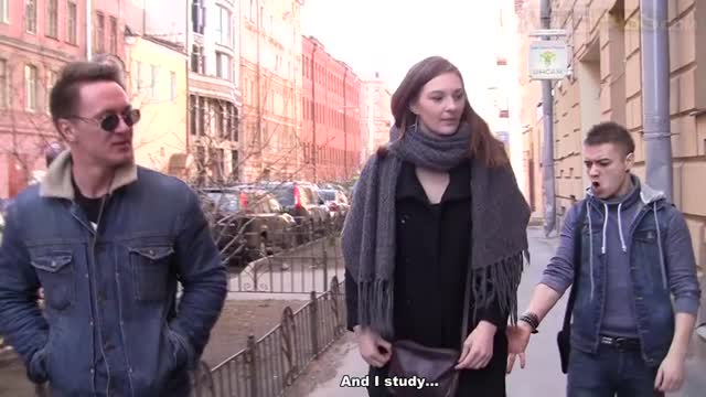Sexy girls shows tits to horny tourists