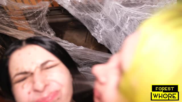 Kaitlyn Katsaros and Forest Whore Celebrate Halloween with Mud, Piss, and Humiliation